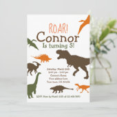 恐竜誕生日招待状 招待状 (スタンド正面)