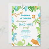恐竜誕生日招待状 招待状 (正面)