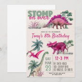 恐竜誕生日招待状 招待状 (正面/裏面)