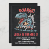 恐竜誕生日招待状 招待状 (正面/裏面)