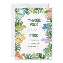 恐竜誕生日招待状