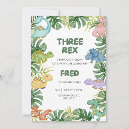 恐竜誕生日招待状 招待状