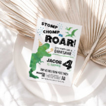 恐竜誕生日招待状