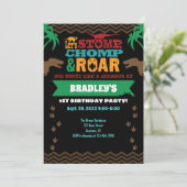 恐竜誕生日招待状 招待状 (スタンド正面)