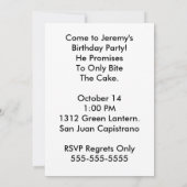 恐竜誕生日招待状 招待状 (裏面)