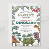 恐竜誕生日招待状 招待状 (正面)