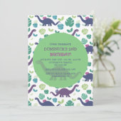 恐竜誕生日招待状 招待状 (スタンド正面)