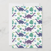 恐竜誕生日招待状 招待状 (裏面)