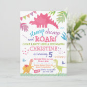 恐竜誕生日招待状 招待状 (スタンド正面)