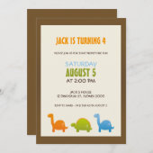 恐竜誕生日招待状 招待状 (正面/裏面)