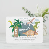 恐竜誕生日招待状 招待状 (スタンド正面)