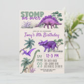 恐竜誕生日招待状 招待状 (スタンド正面)