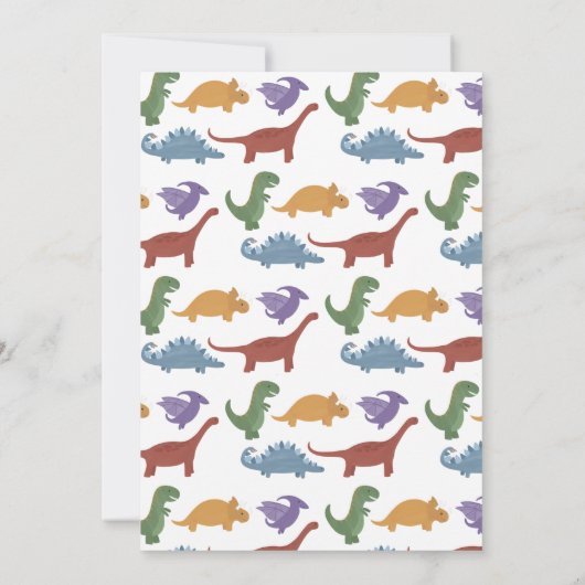 恐竜誕生日招待状 招待状 (裏面)