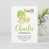 恐竜誕生日招待状、誕生日招待状 招待状 (スタンド正面)