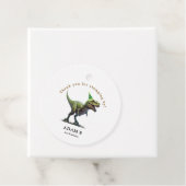 恐竜誕生日招待状、3つのレックス誕生日 フェイバータグ (インサイチュ)