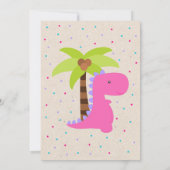 恐竜誕生日招待状for a Girl 招待状 (裏面)