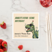 恐竜誕生日紙ナプキンキッズパーティー スタンダードカクテルナプキン (インサイチュ)