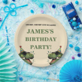 恐竜誕生日紙プレートキッズパーティー ペーパープレート (パーティー)