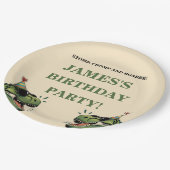 恐竜誕生日紙プレートキッズパーティー ペーパープレート (アングル)