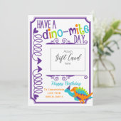 恐竜誕生日金ギフトカードホルダー (スタンド正面)