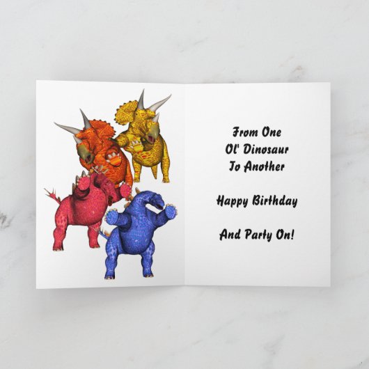 恐竜誕生日 カード (内部)
