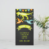 恐竜誕生日 パーソナライズされた サンキューカード (スタンド正面)