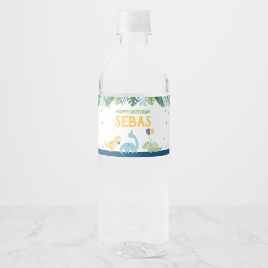 恐竜誕生日 ペットボトルラベル (正面)