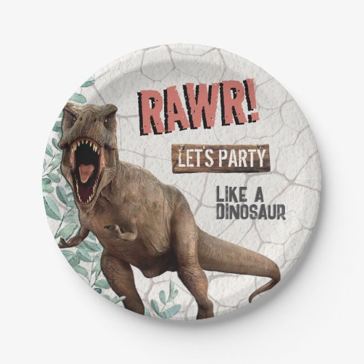 恐竜誕生日 ペーパープレート (正面)