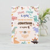 恐竜誕生日 招待状 (スタンド正面)