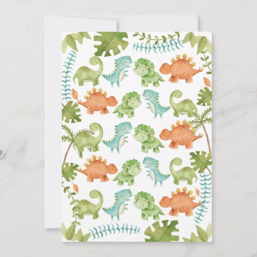 恐竜誕生日 招待状 (裏面)