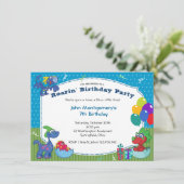 恐竜誕生日Bashの衣装パーティー 招待状 (スタンド正面)