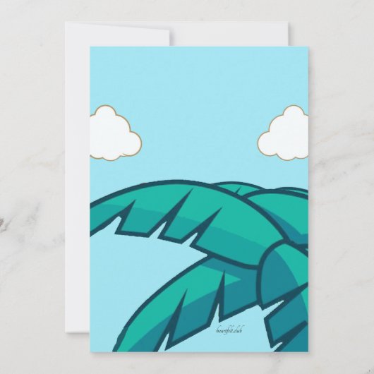 恐竜誕生祝い 招待状 (裏面)