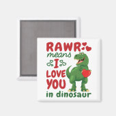 恐竜語でRawrは愛してるって意味だよ マグネット (正面/裏面)