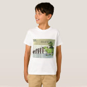 恐竜警察の顔ぶれ 少年 ユーモア Tシャツ (正面フル)