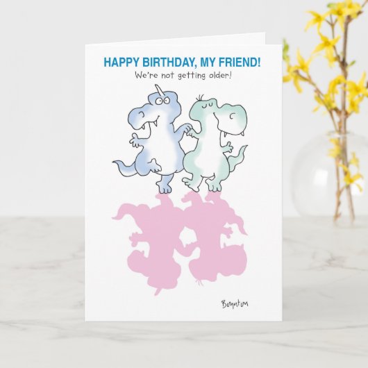 恐竜踊り カード (黄色い花)