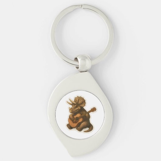 恐竜遊のギター キーホルダー (正面)