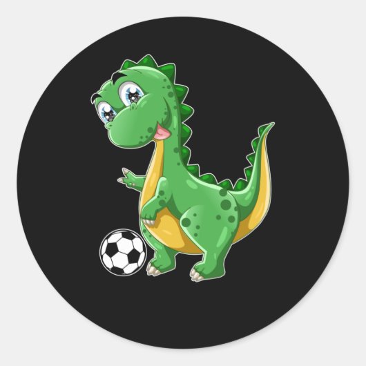 恐竜遊のサッカーDINOスポーツ ラウンドシール (正面)