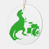 恐竜遊のドラム – 背景色を選択 セラミックオーナメント (左)