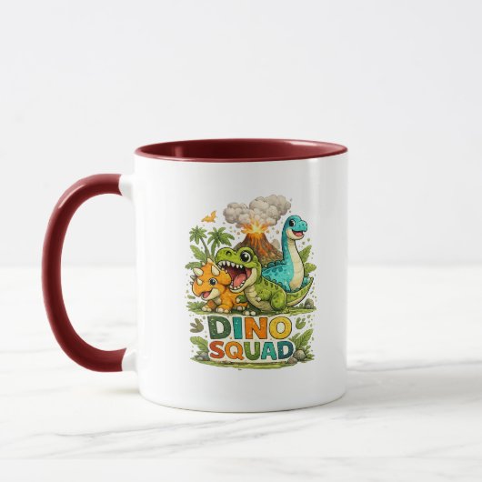 恐竜部隊 かわいい恐竜 コーヒーマグ マグカップ (左)