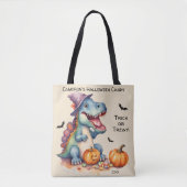恐竜間抜けハロウィンキャンディ トートバッグ (正面)