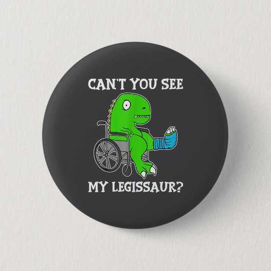 恐竜面白回復中骨折プレゼント 恐竜と一緒に 缶バッジ (正面)