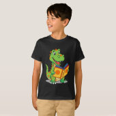 恐竜頭が切れるの本読の子供たちTシャツ» Tシャツ (正面フル)