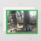 恐竜顧客。文字ハッピーバースデーはがき ポストカード (正面/裏面)