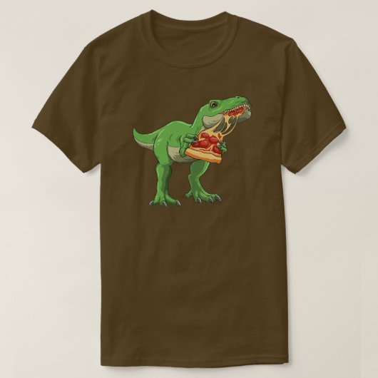 恐竜食べのピッツァThizzasaurus Tre食品愛好家 Tシャツ (デザイン正面)