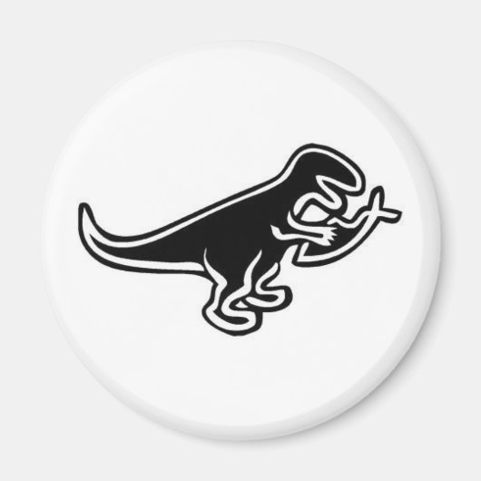 恐竜食べ物のイエスキースフィッシュマグネット マグネット (正面)