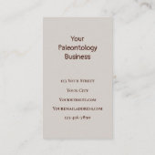 恐竜骨古生物学先史デザイン 名刺 (裏面)
