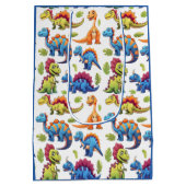 恐竜鮮やかをテーマにしたパーティージノダニ ミディアムペーパーバッグ (裏面)