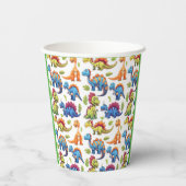 恐竜鮮やかをテーマにしたパーティー 紙コップ (裏面)