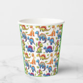 恐竜鮮やかをテーマにしたパーティー 紙コップ (正面)