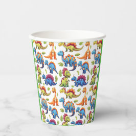 恐竜鮮やかをテーマにしたパーティー 紙コップ